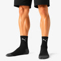 Sportsocken 43-46 aus Textil in Schwarz Grau mit geripptem Schaft