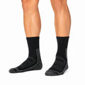 Sportsocken 39-42 Schwarz Grau mit verstärkten Zonen für Alltag und Training