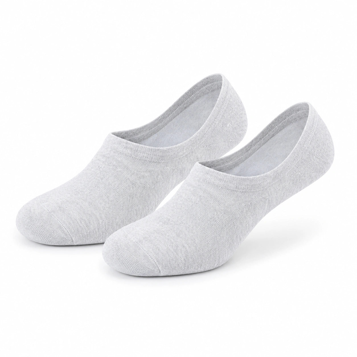 Ballerinasocken Größe 39-42 Hellgrau aus Textil für Alltag flache Passform