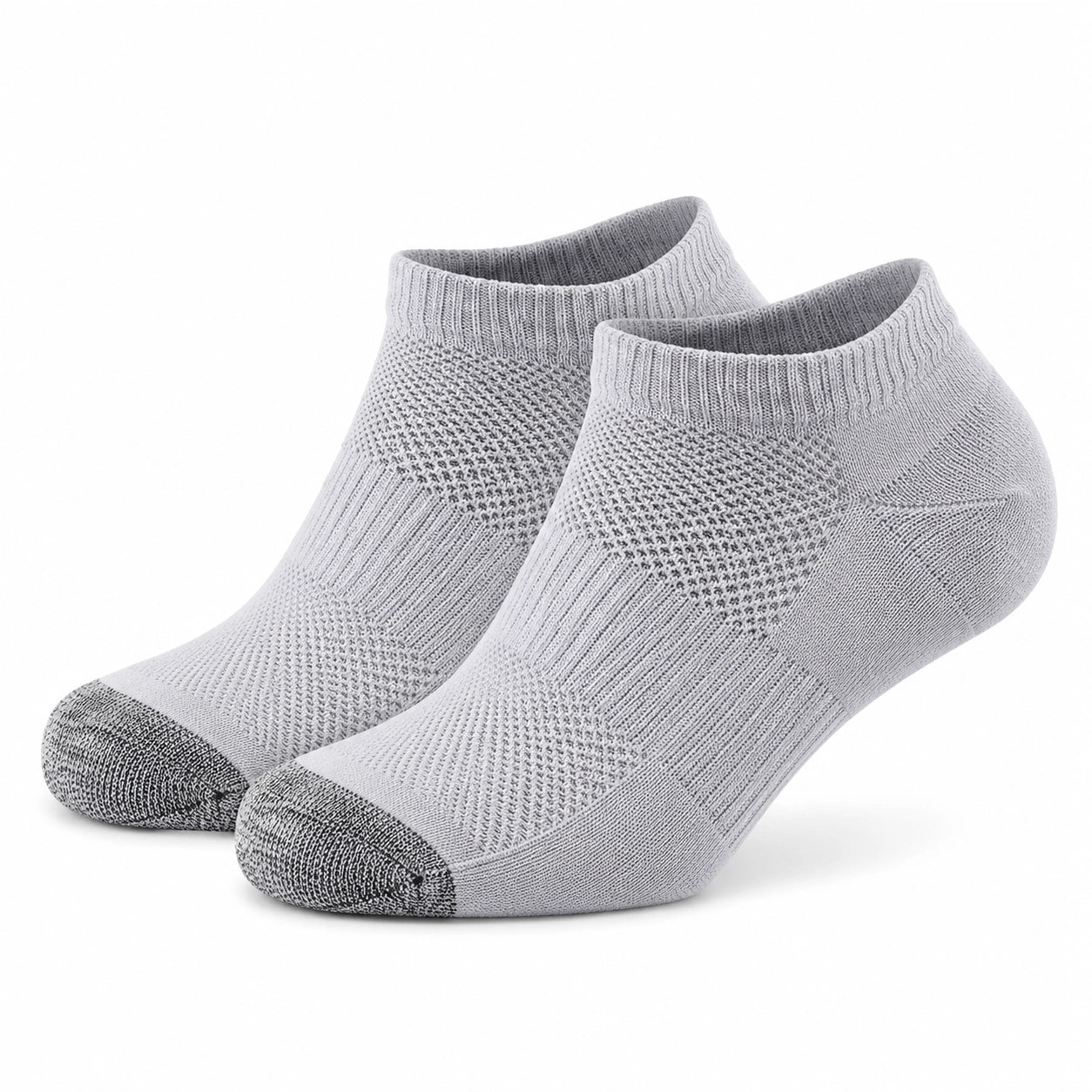 Sportsocken 43-46 aus Textil in Hellgrau-Dunkelgrau mit elastischem Strick
