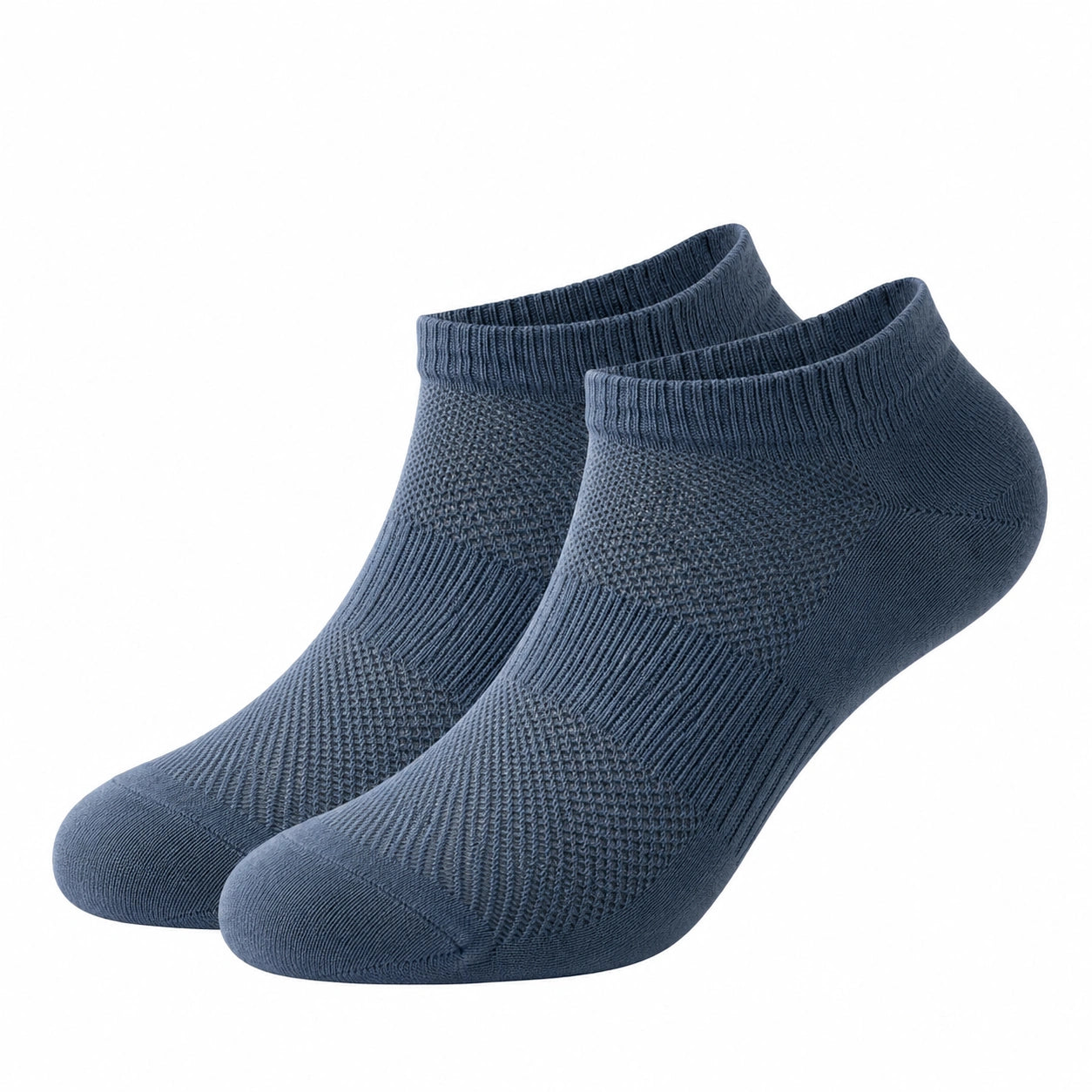 Kurzsocken Größe 35-38 aus Textil in Dunkelblau mit Strukturstrick
