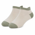 Sneakersocken 35-38 aus Textil in Cremegrün für Alltag mit Rippbund