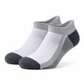 Sportsocken Größe 35-38 aus Stricktextil Grau Weiß Schwarz mit geripptem Bund